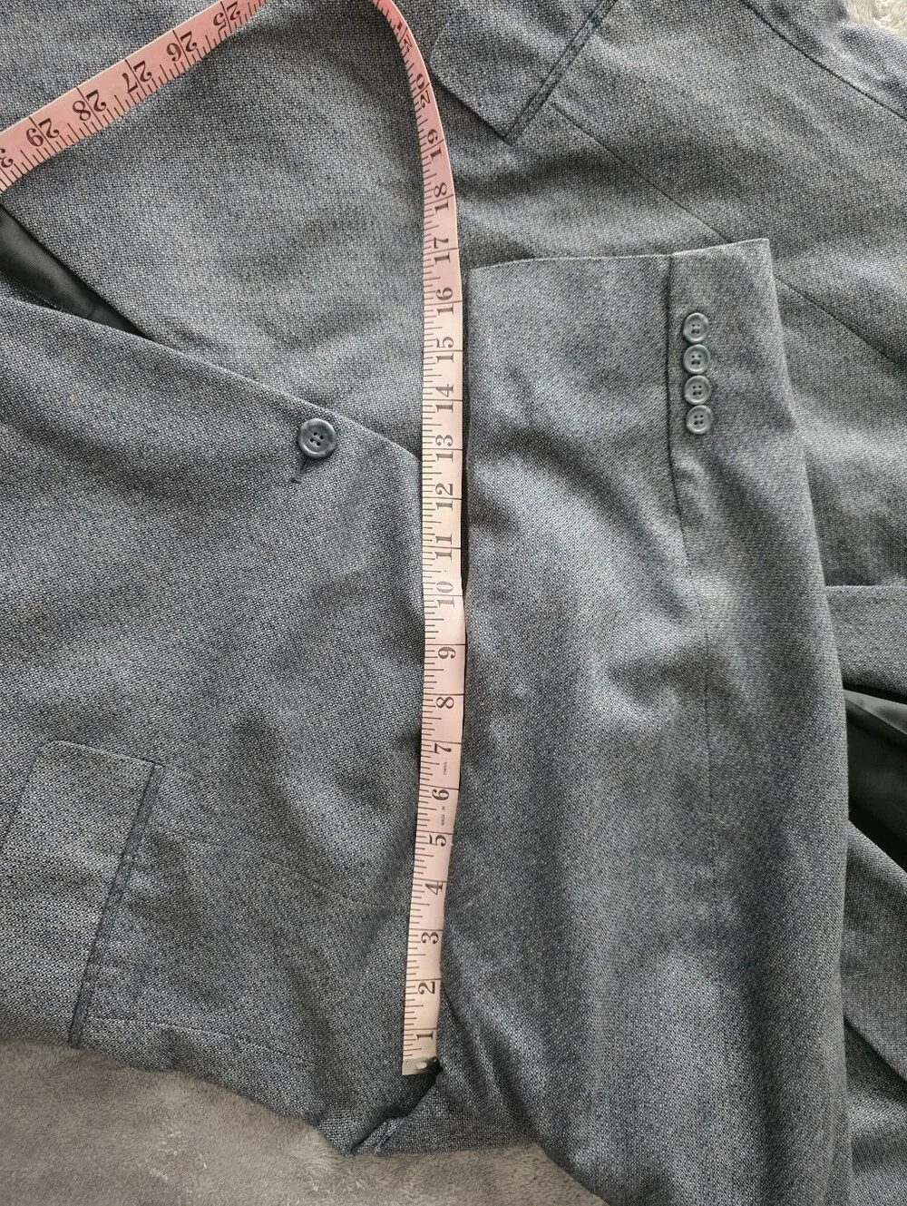 Jos. A. Bank 100% Silk Blazer Sport Coat 52L Blue Gray Textured Tweed 2-Button